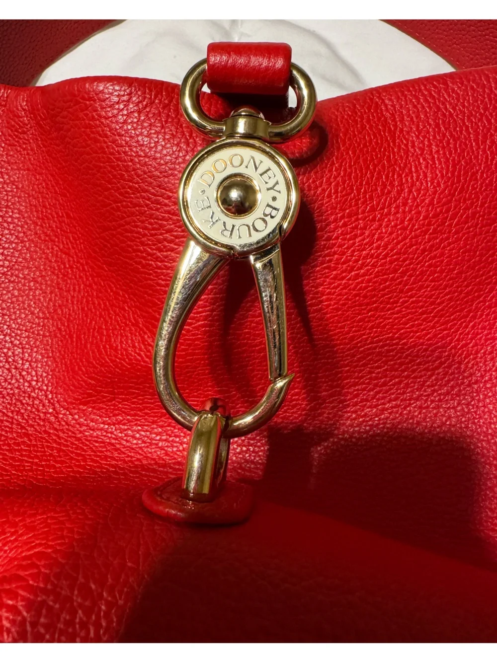 Dooney & Bourke Red Leather Hobo Bag